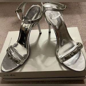 Gorgeous silver sparkly heels